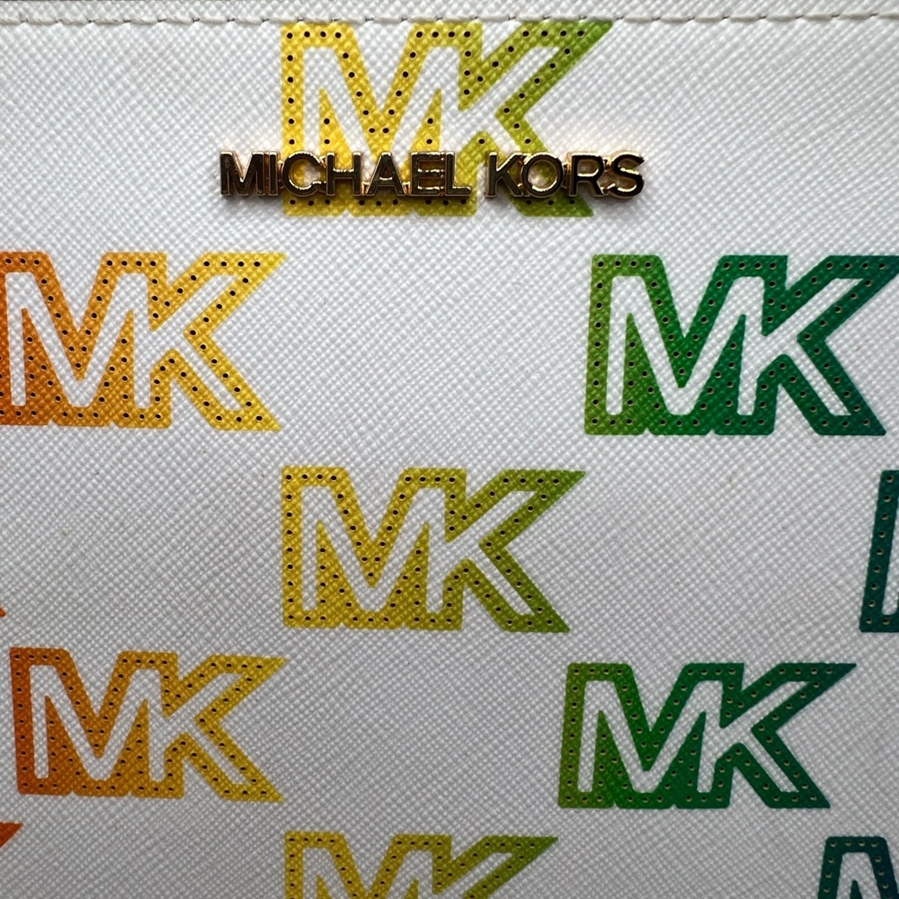 MICHAEL KORS Rainbow Pride MK Logo X-Large Wristlet | NWOT | MSRP $189 | 10βx7β - Picture 6 of 9